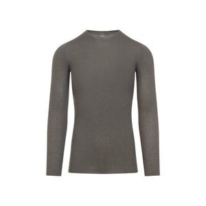 Rick Owens Ribbed Fitted Long-Sleeved Top With Classic Crew Neckline - NWT